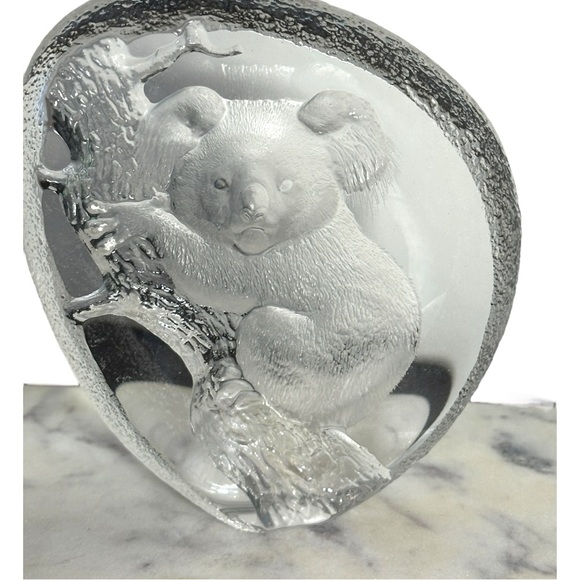 Mats Jonasson Sweden Full Lead Crystal KOALA Bear Sculpture Signed Numbered Art - Picture 5 of 9